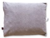 tan sherpa fleece side of removable pet bed cover