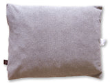 tan sherpa fleece side of removable pet bed cover